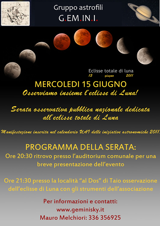 Manifesto eclisse di Luna